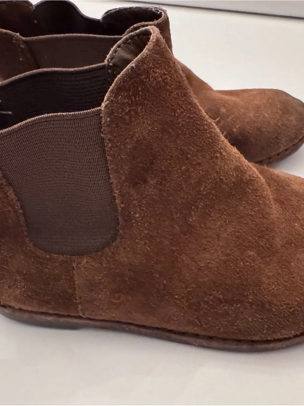 Janie & Jack Brown Suede Chelsea Boots 10